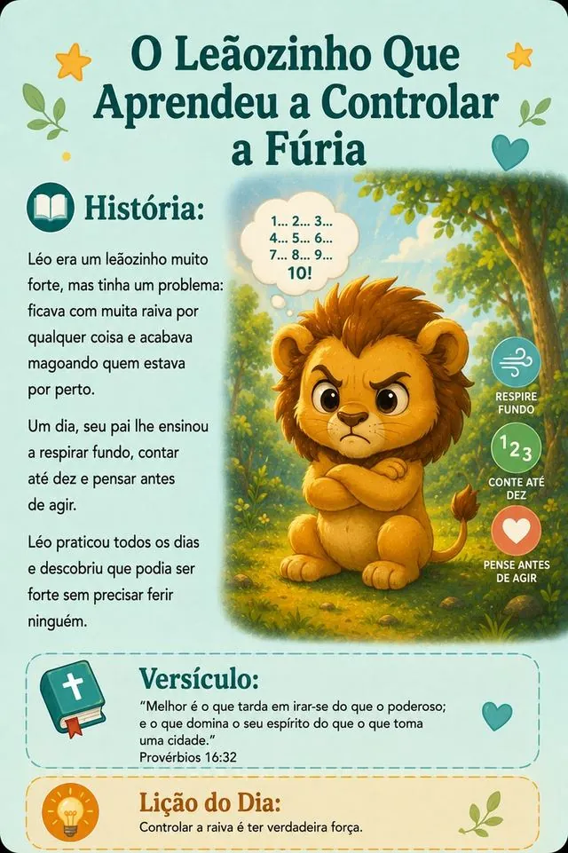 O Leãozinho Que Aprendeu a Controlar a Fúria